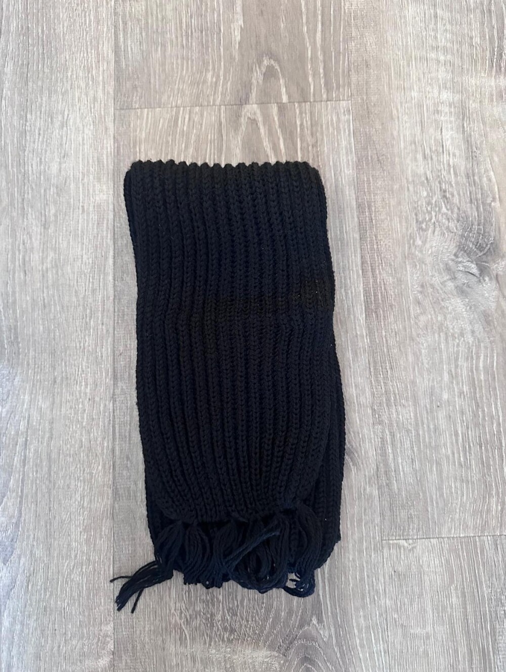 Black Ribbed Knit Neck Cuff